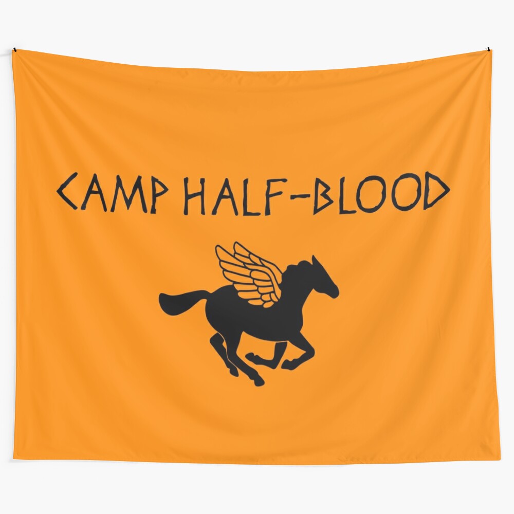 Camp Half-Blood inspired tapestry featuring characters from the Percy Jackson book series