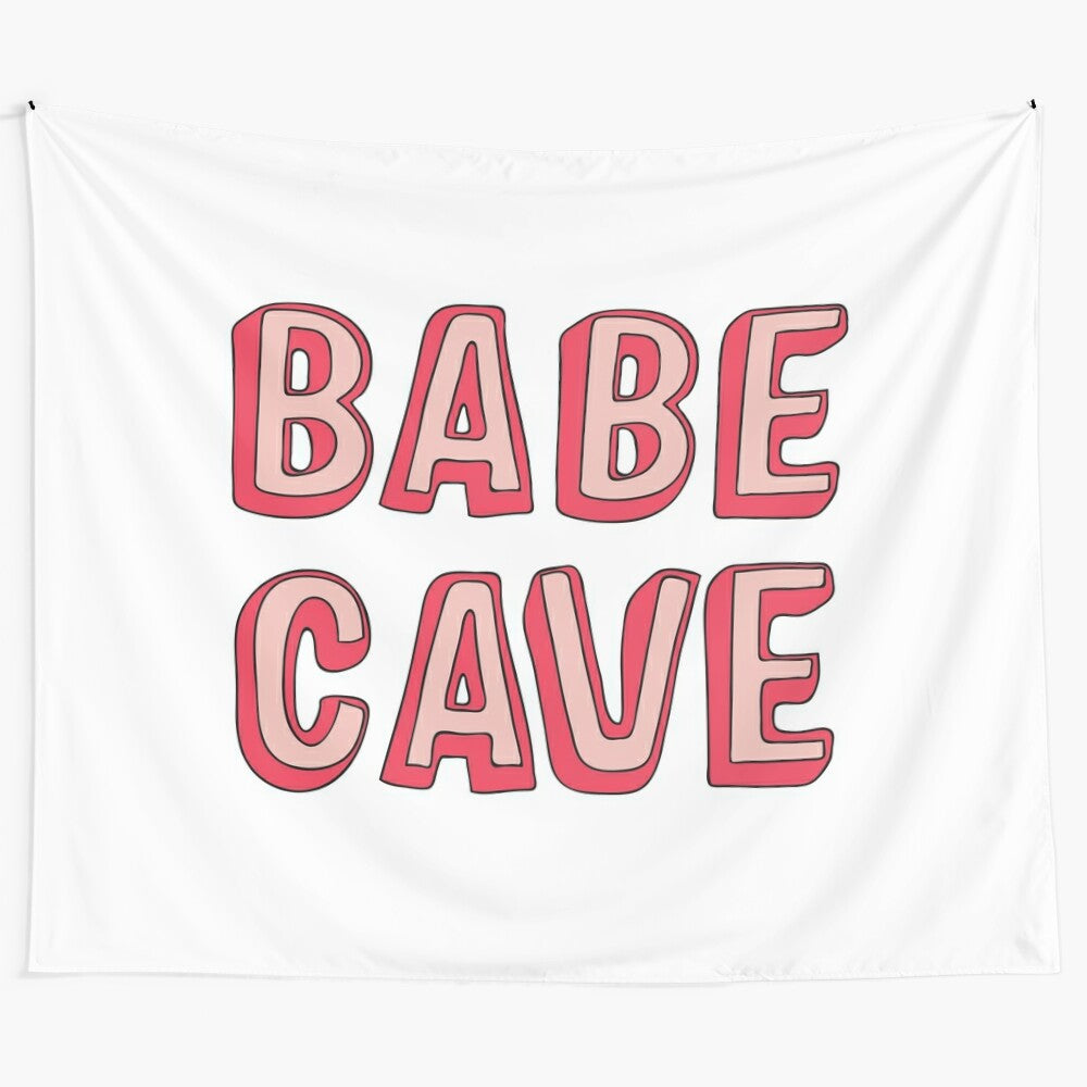 Babe Cave Tapestry with Girly, Minimalistic Designs