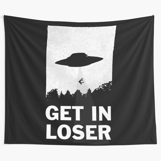 Get in Loser Tapestry with Funny Alien and UFO Design