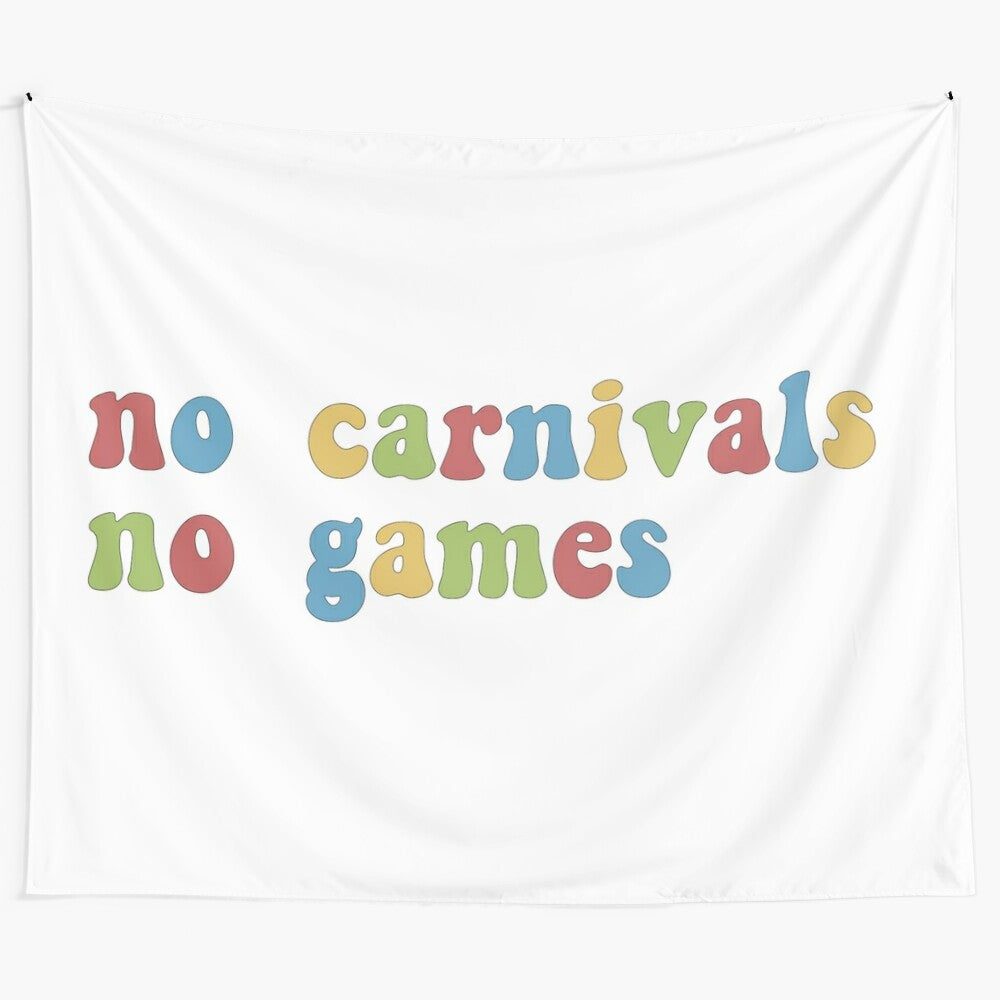 Unofficial "No Carnivals No Games" Tapestry featuring Cody Ko, Noel Miller, and That's Cringe design