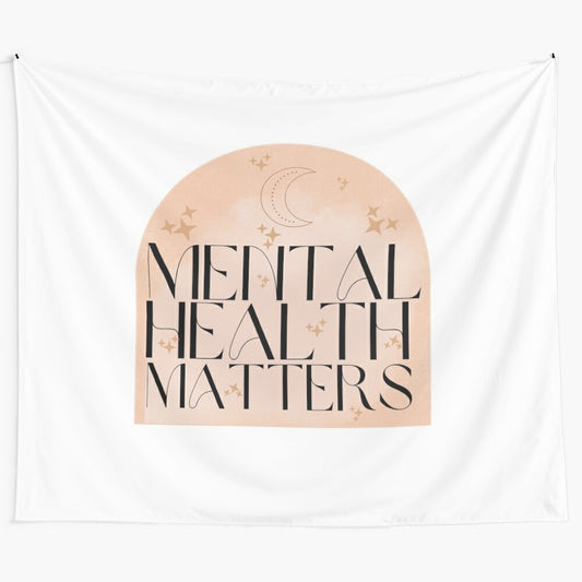 Inspirational mental health tapestry with motivational quotes