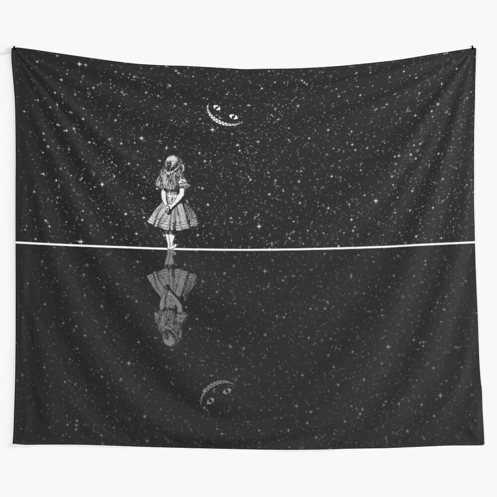 Starry night Alice in Wonderland themed tapestry