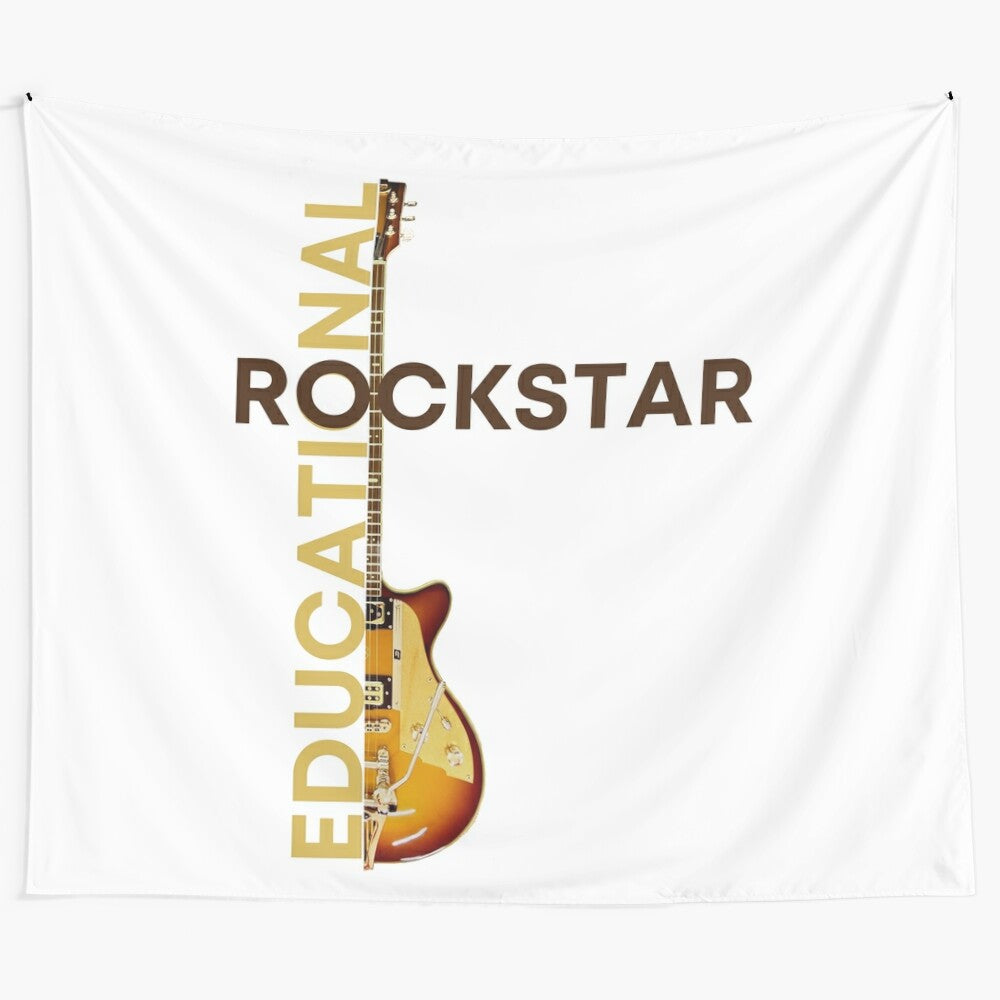 Educational Rockstar Tapestry with Funny Teacher Quote