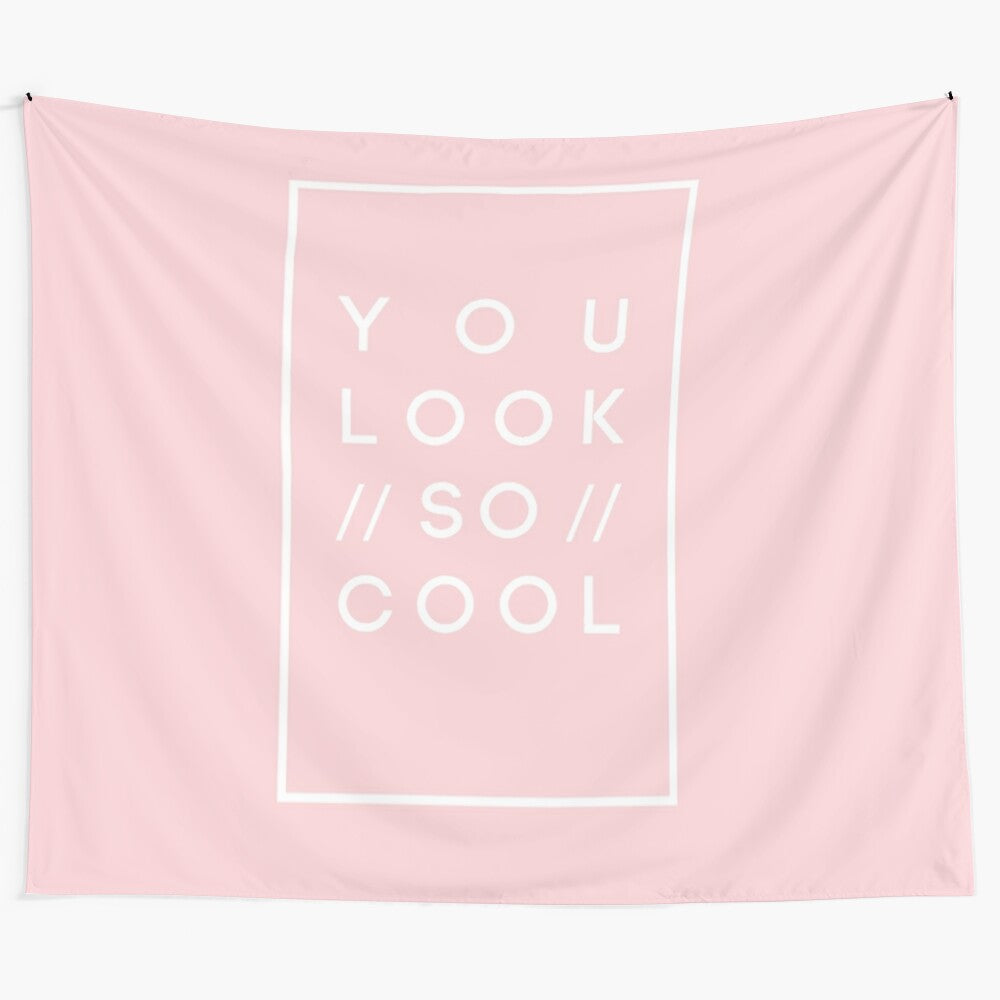 Stylish "You Look So Cool" Tapestry inspired by The 1975 band and Matty Healy