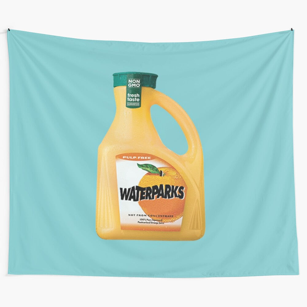 Waterparks-inspired orange juice tapestry