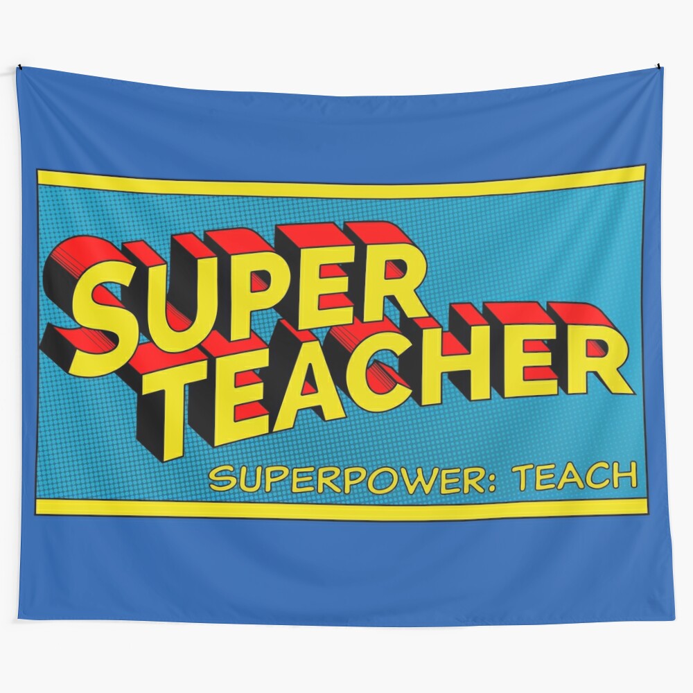 Superteacher Tapestry featuring diverse teaching heroes