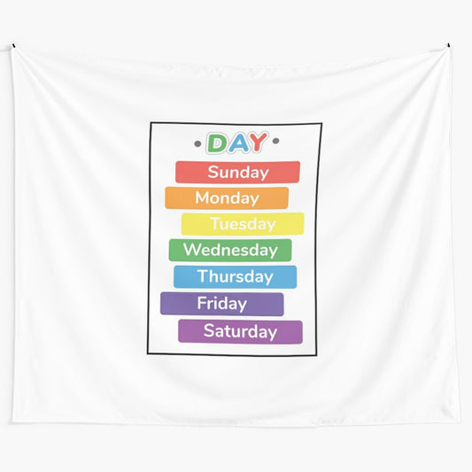 7-day educational kids tapestry designed for interactive learning and STEM development