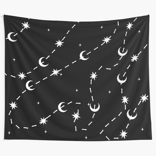 Celestial strings tapestry featuring a starry galaxy design