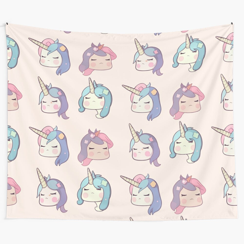 Kawaii unicorn sticker pack with cute, funny unicorn designs