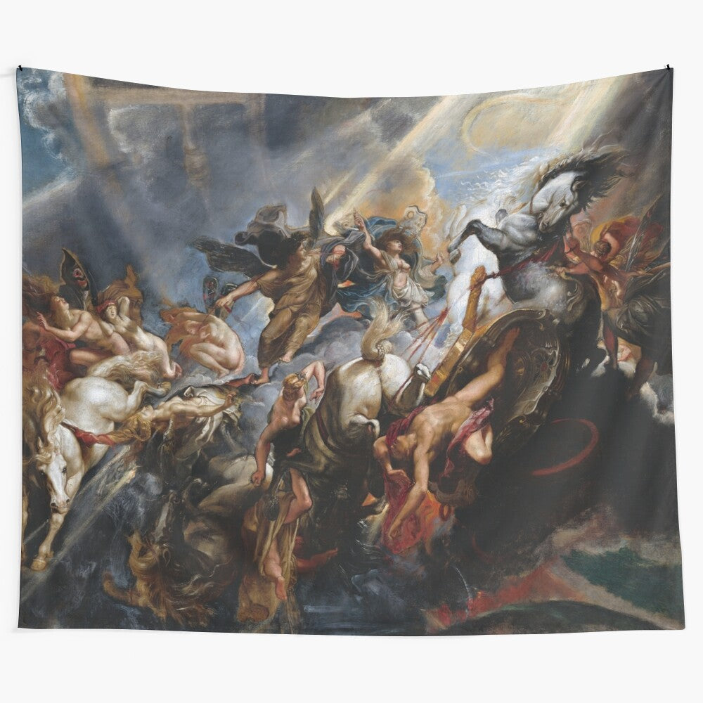 Rubens' tapestry depicting the myth of Phaeton falling from the sky