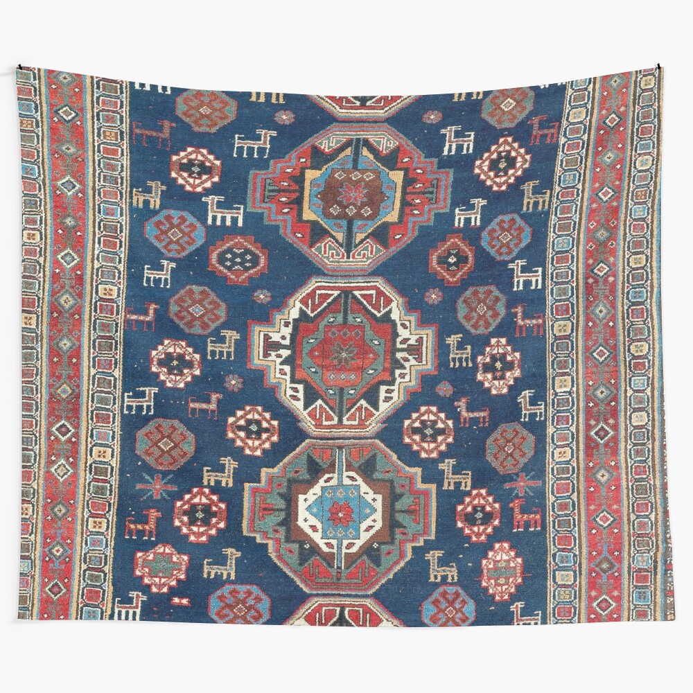 Varamin North Persian Rug Inspired Tapestry Wall Hanging