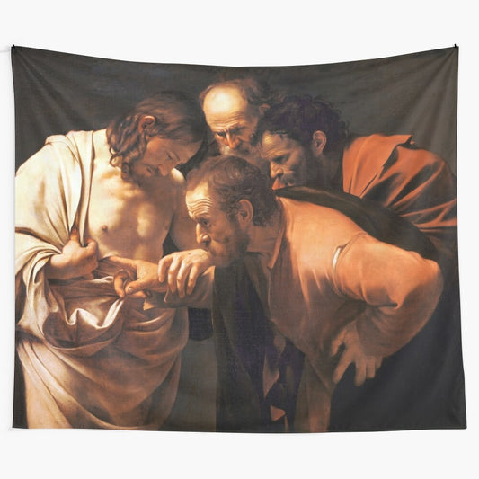 Caravaggio's The Incredulity of Saint Thomas religious tapestry