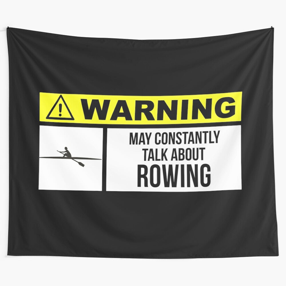 Funny rowing tapestry featuring rowing quotes and sayings