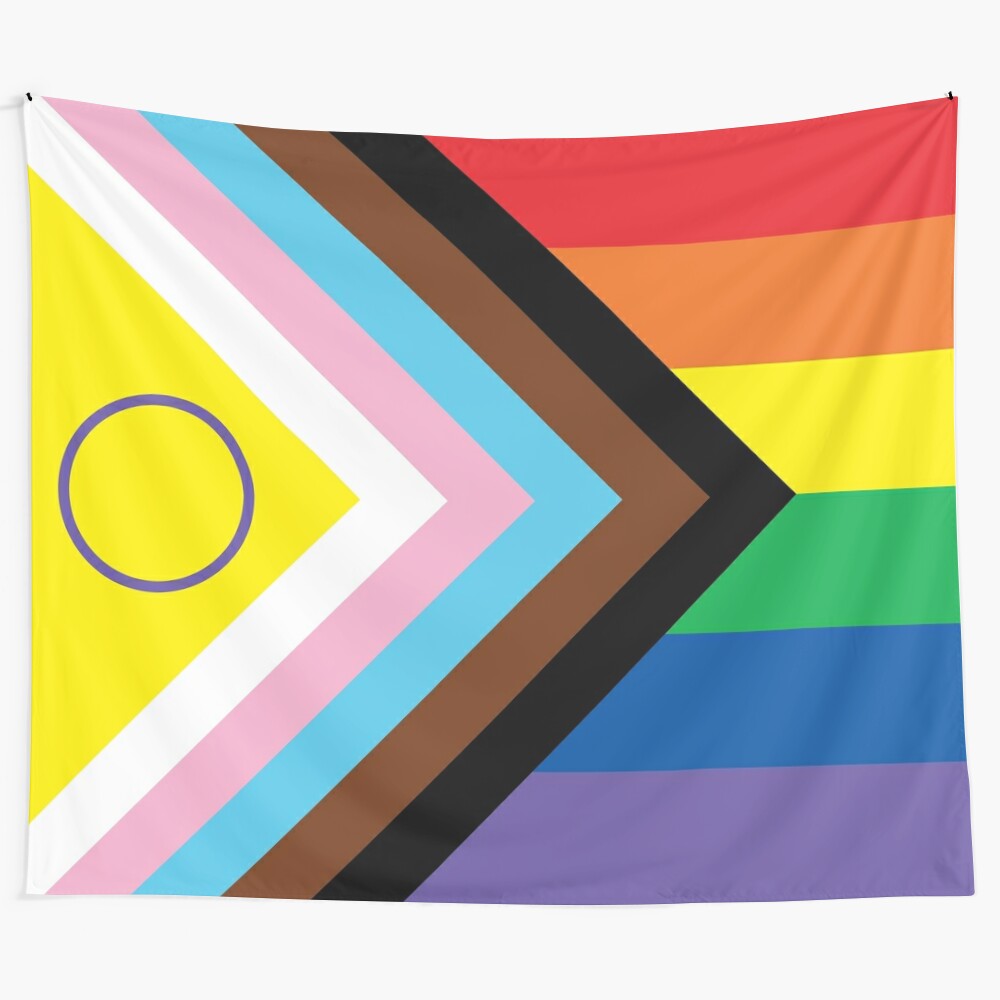 Intersex-Inclusive Progress Pride Flag Tapestry for LGBTQ+ Pride 2021