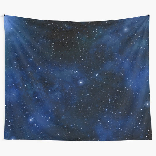 Colorful galaxy tapestry with stars, cosmic design