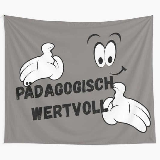 Educational and Valuable Tapestry with Funny Cartoon Design