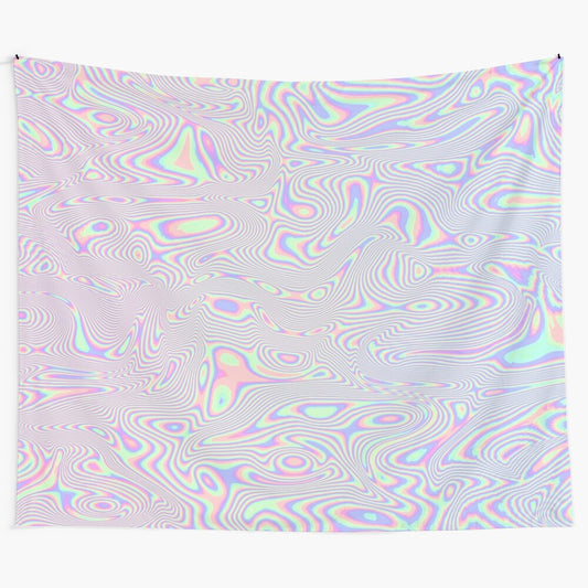 Vibrant abstract tapestry with psychedelic and trippy design elements