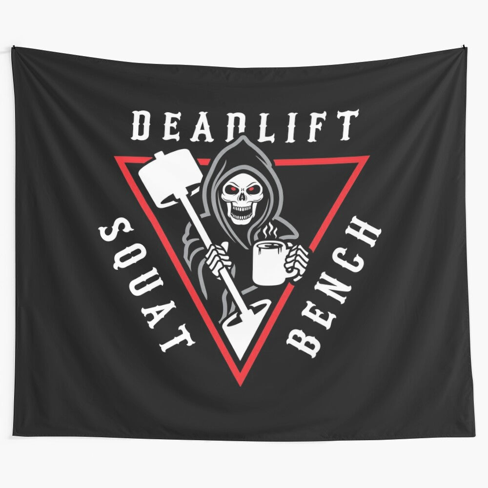 Grim Reaper Squat Bench Deadlift Tapestry