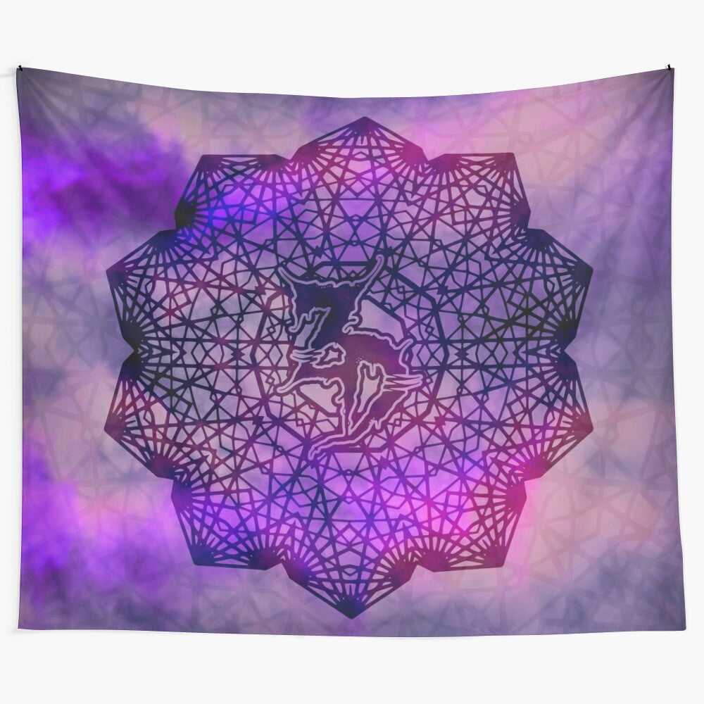 Zeds Dead Mandala Purple Tapestry - Psychedelic, Trippy Wall Hanging Decor