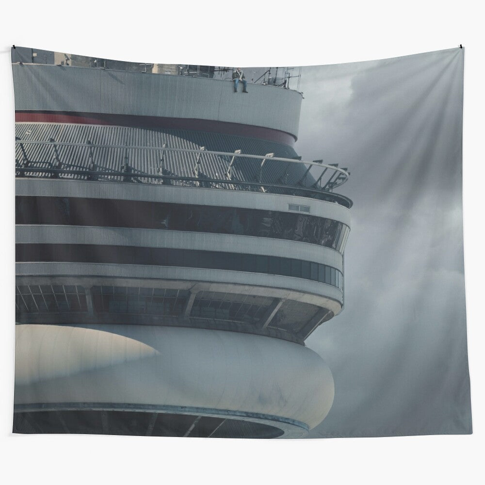 Tapestry featuring stunning aerial views, capturing the essence of Drake's musical prowess