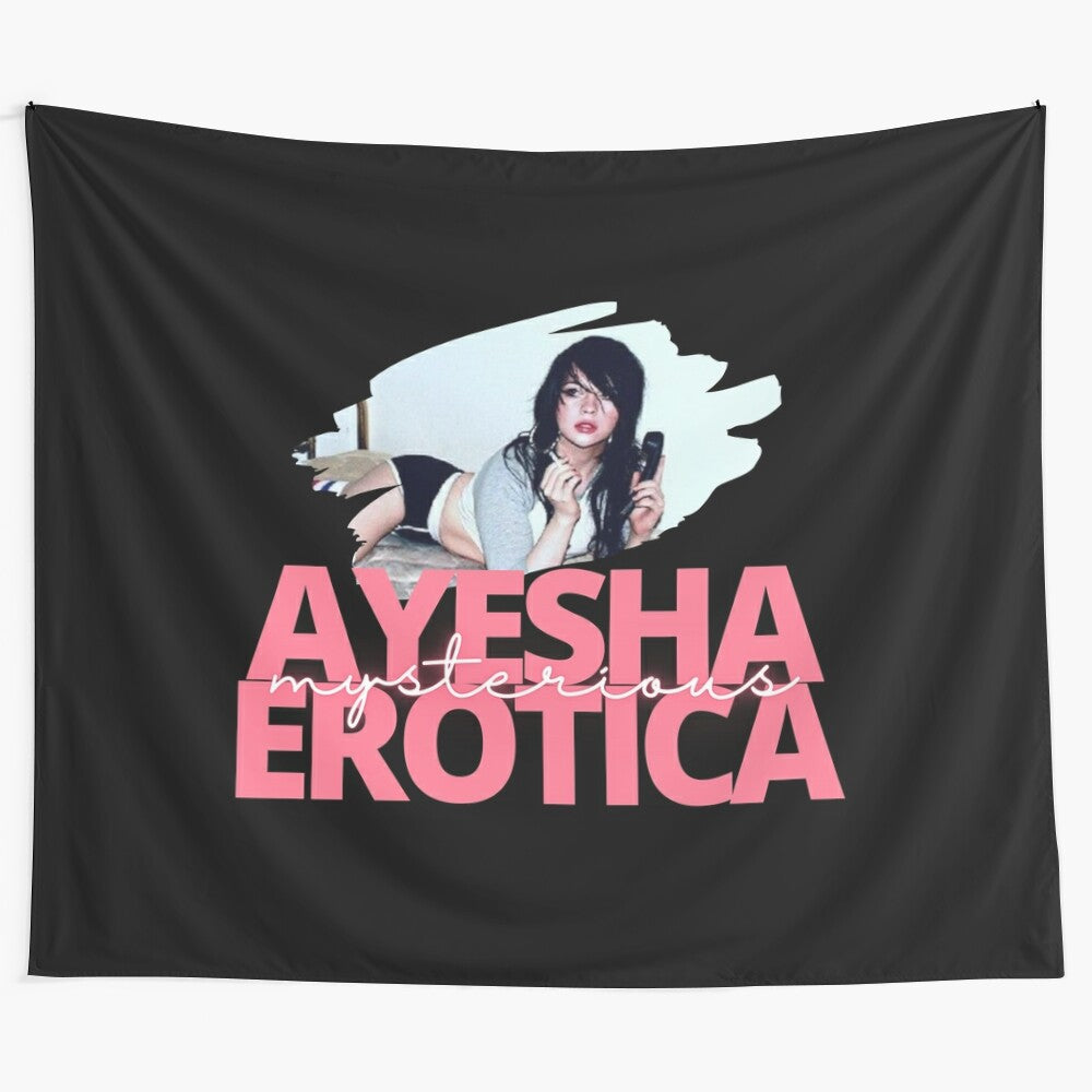 Ayesha Erotica inspired tapestry with experimental hyperpop design