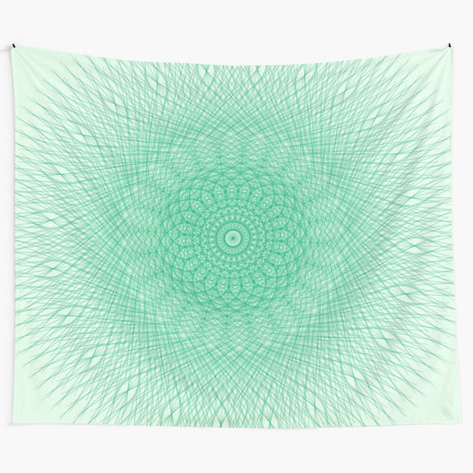 Sacred geometry mandala tapestry with geometric patterns