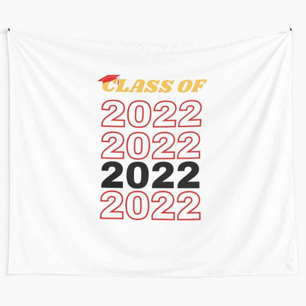 Class of 2022 tapestry featuring an educational design