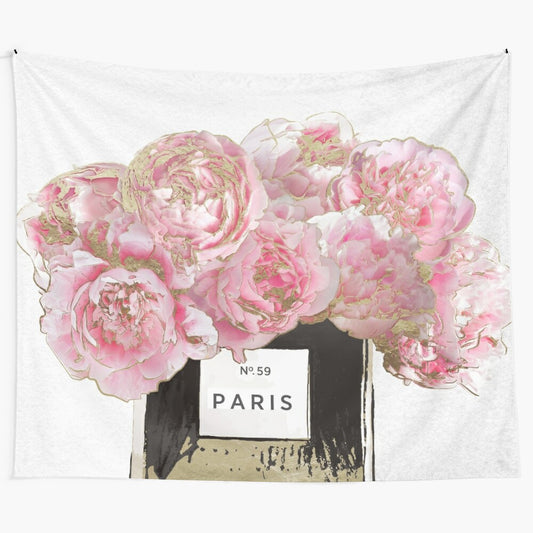 Pink peony scented tapestry for home decoration