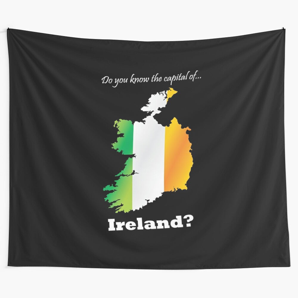 Ireland country t-shirt with map and capital city question