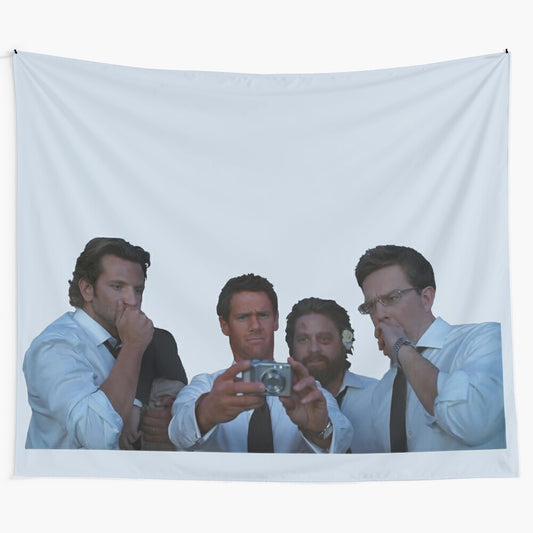 Hangover-Inspired Tapestry Featuring Bradley Cooper, Ed Helms, and Zach Galifianakis