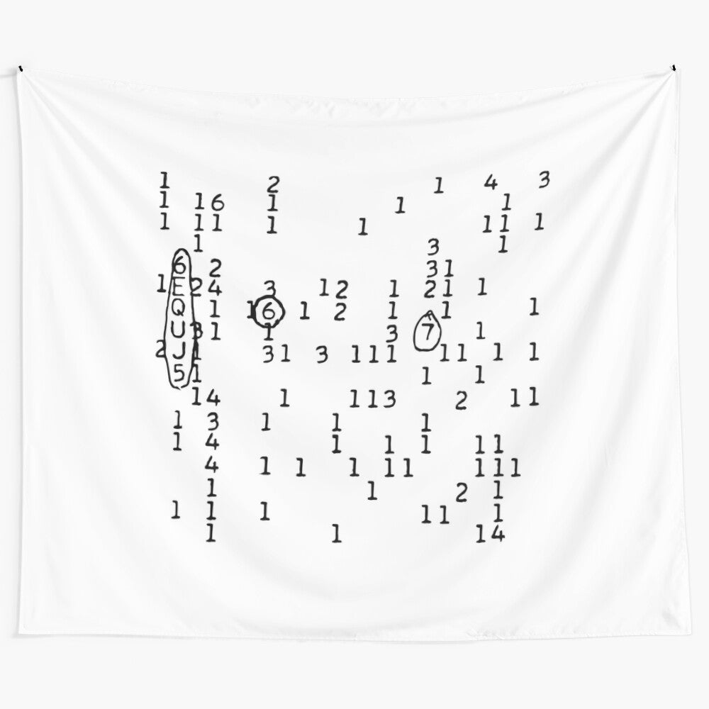 Wow Signal Minimalist Black Tapestry