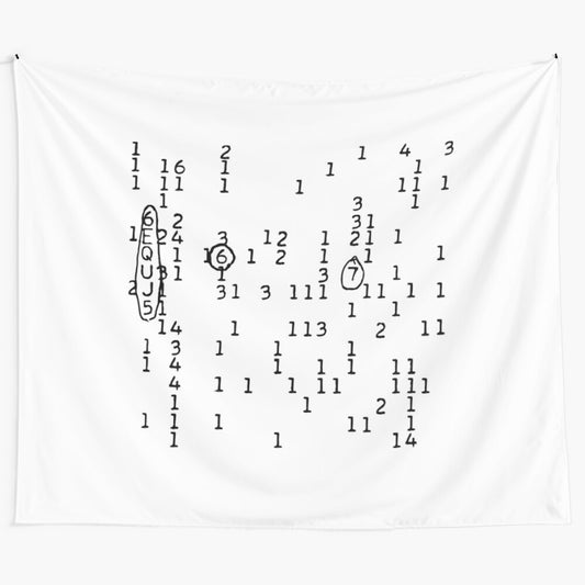 Wow Signal Minimalist Black Tapestry