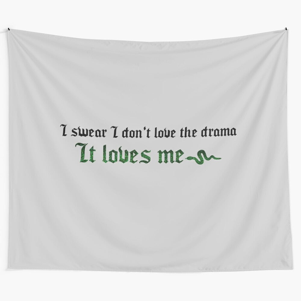 Unofficial "I Swear I Don't Love the Drama" Taylor Swift Tapestry featuring pop and rap style design