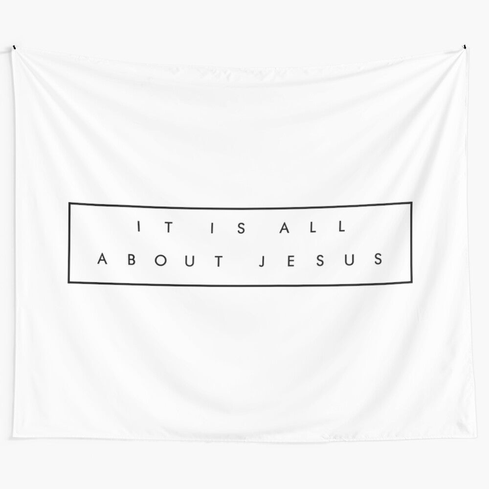 Elegant Christian Tapestry featuring Inspiring Quotes