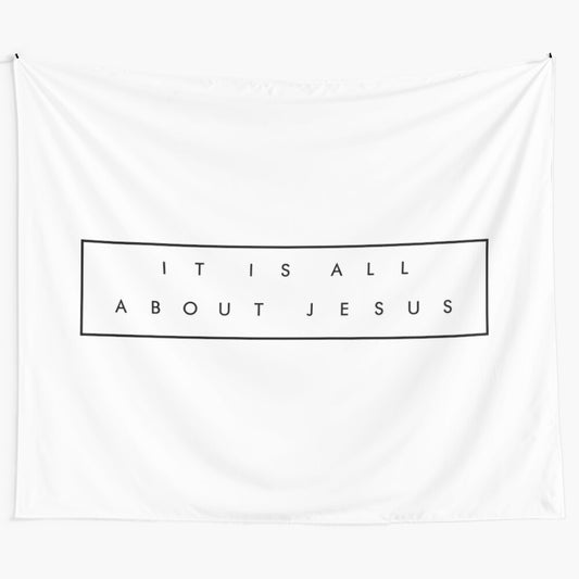 Elegant Christian Tapestry featuring Inspiring Quotes