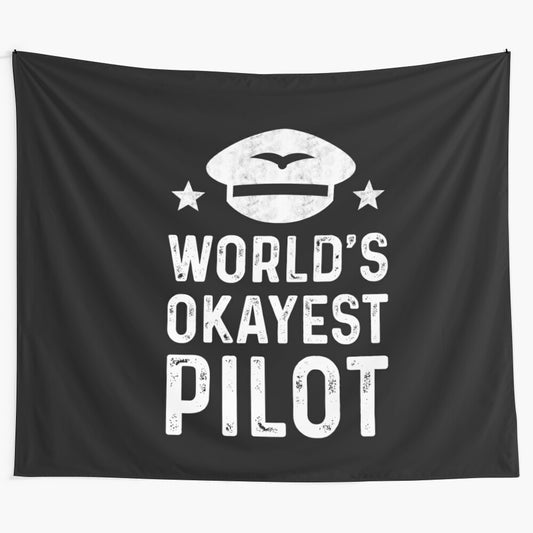 Tapestry depicting the "World's Okayest" engineering career