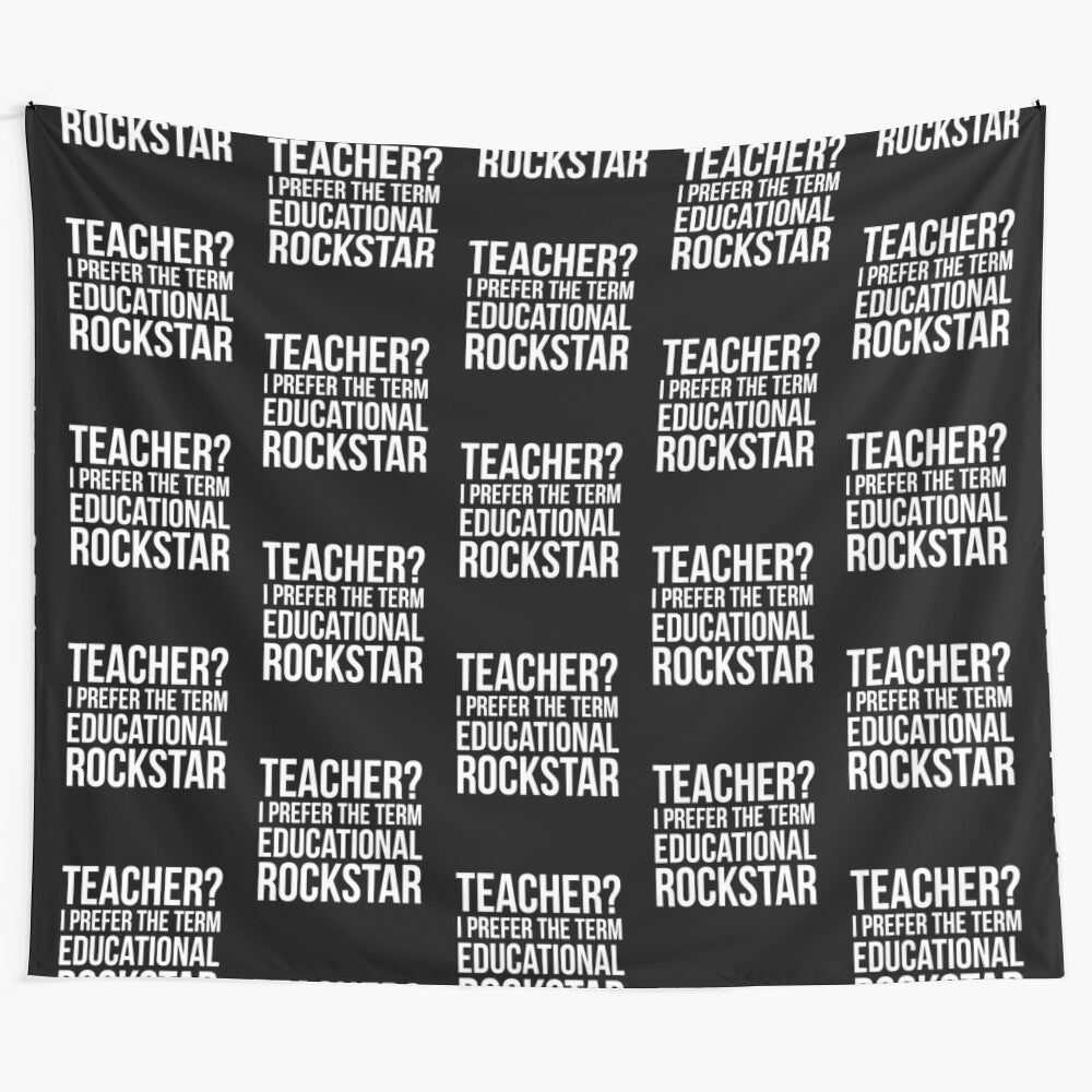 "Educational Rockstar" Tapestry Celebrating Teachers