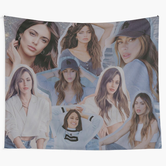 Tini-inspired tapestry wall hanging featuring Martina Stoessel's character from the Violetta series