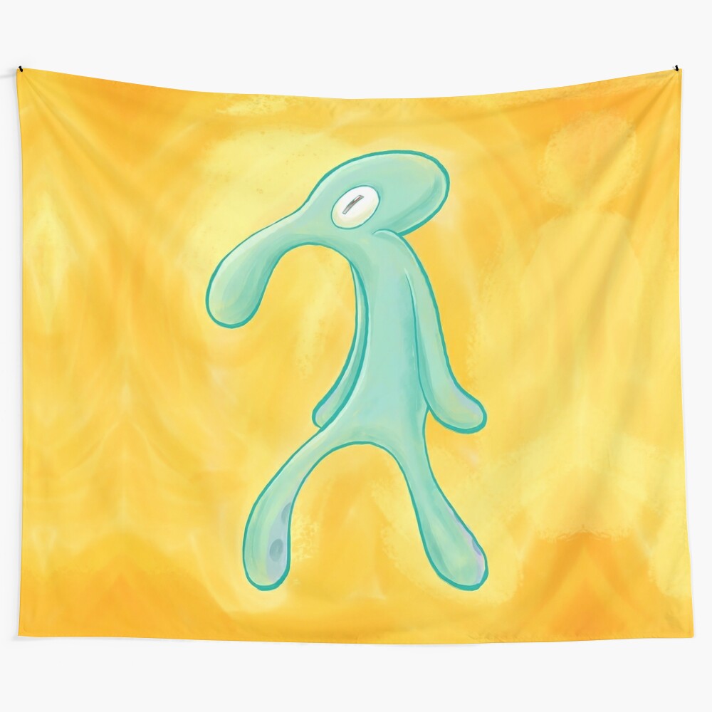 Bold and Brash Cartoon Tapestry Featuring Spongebob Character