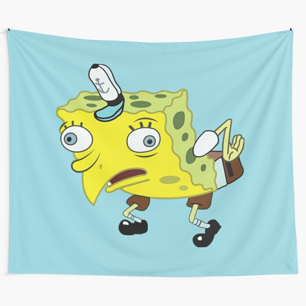 Mocking Spongebob Squarepants cartoon character tapestry