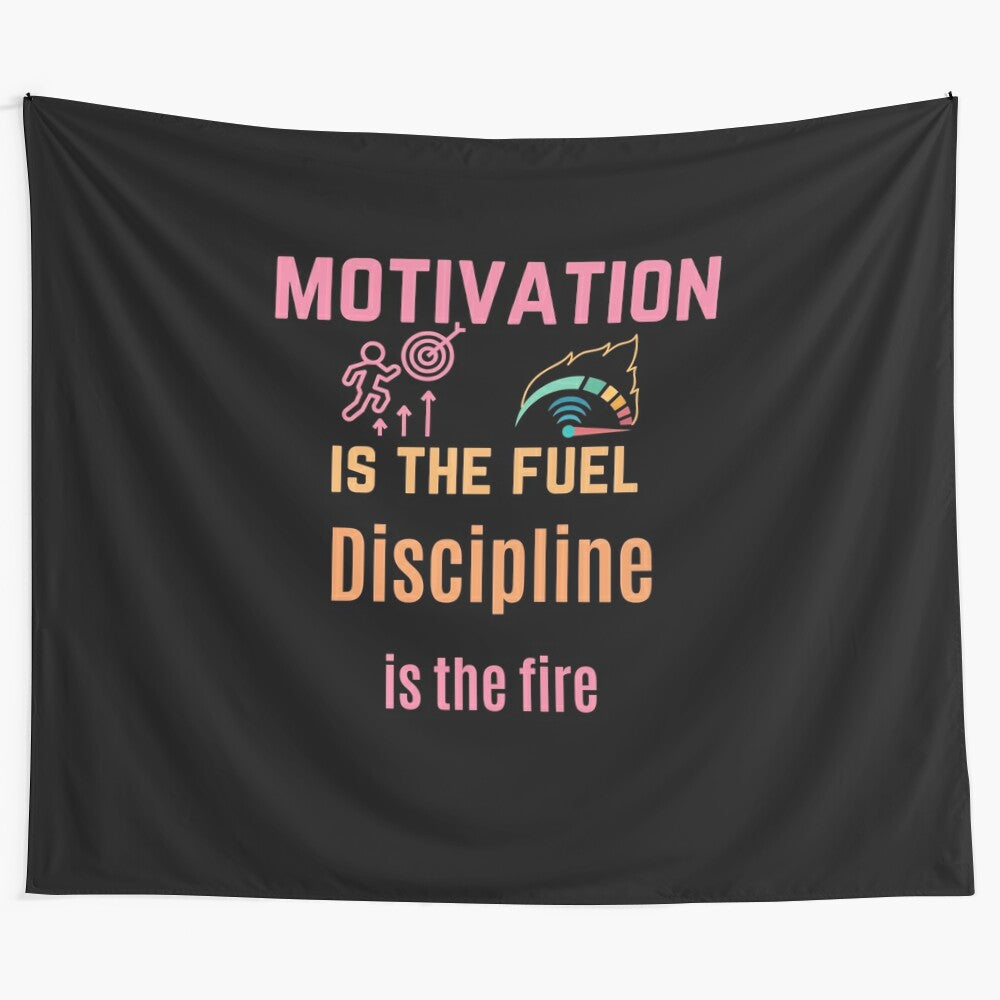 Motivational quotes tapestry design