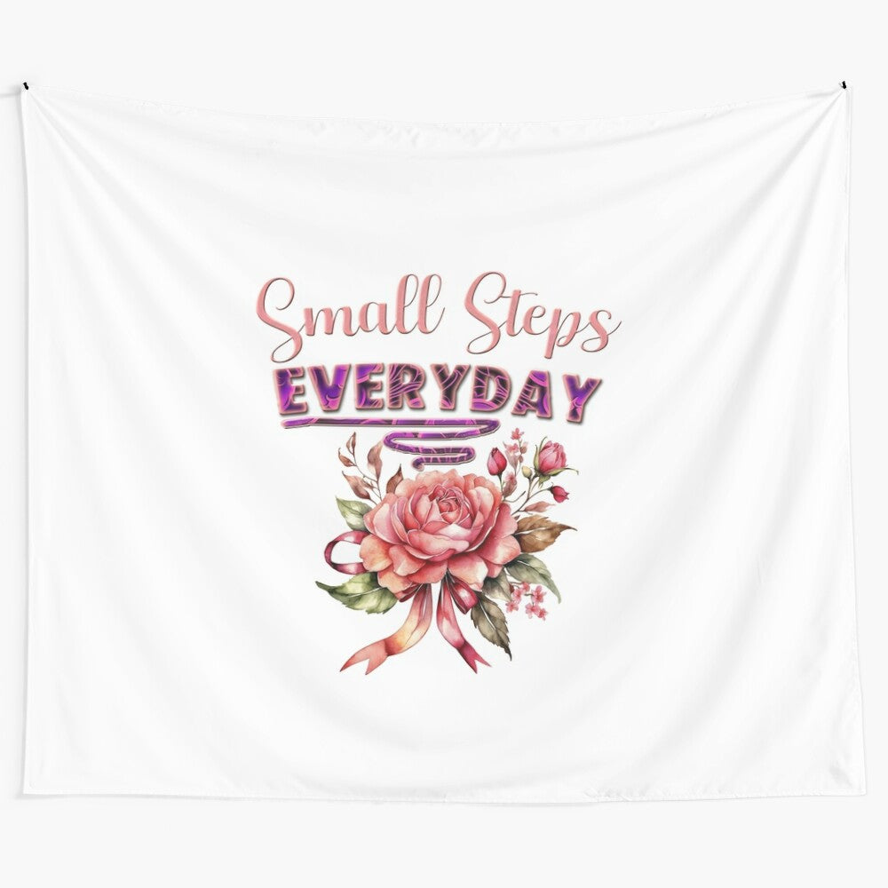 Positive affirmation designs featuring inspirational quote and floral decor