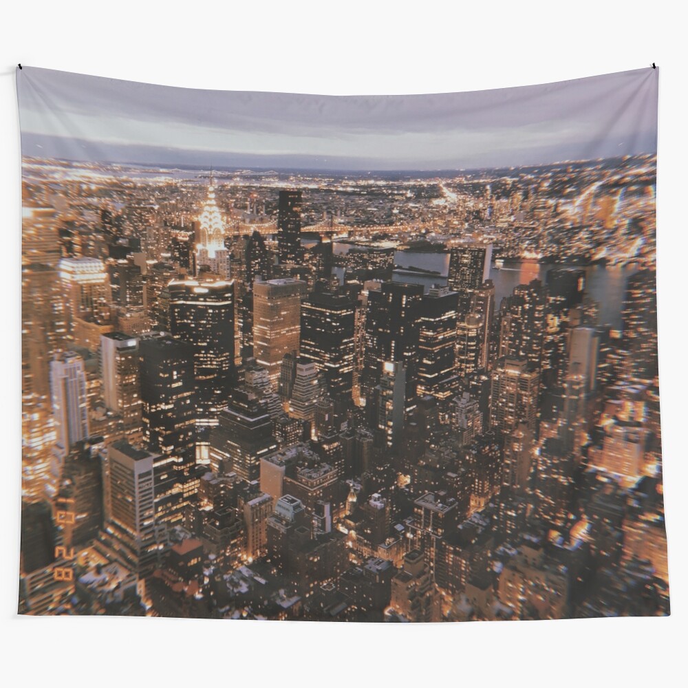 New York City Skyline Tapestry Wall Hanging