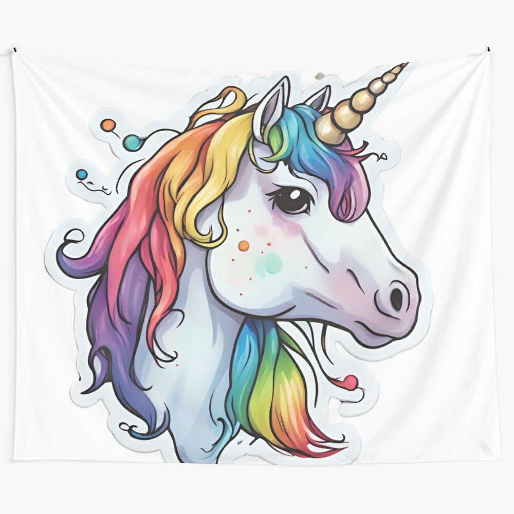 Colorful Unicorn Tapestry Wall Hanging for Home Decor