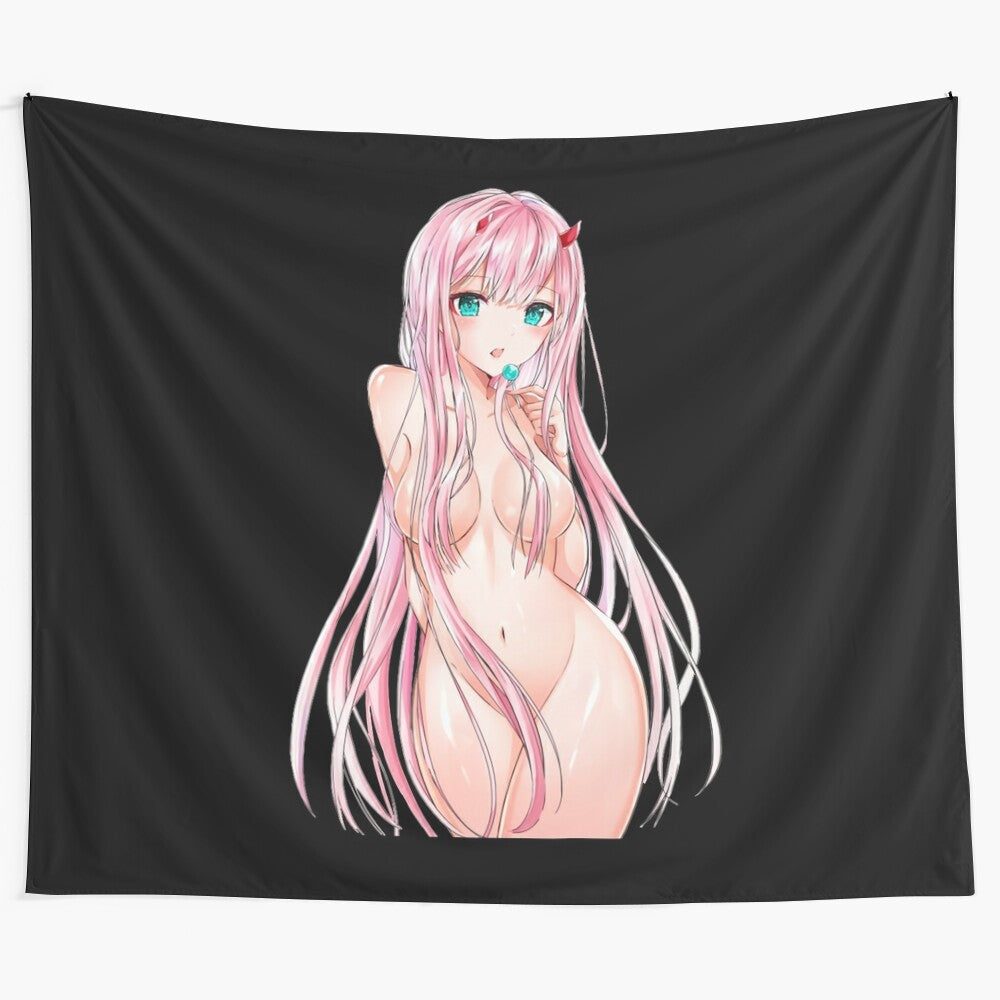 Zero Two from Darling in the Franxx anime girl tapestry