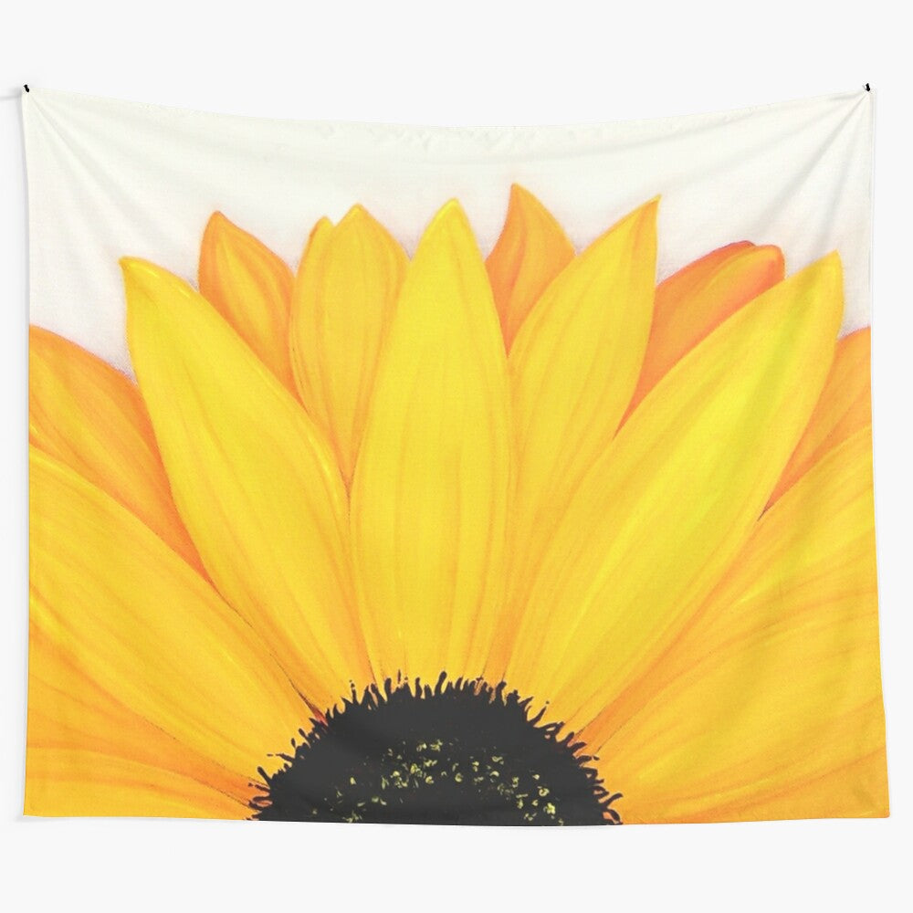 Large yellow sunflower painting tapestry for home decor