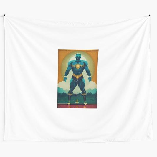 SuperHero-Inspired Tapestry, custom wall hanging with superhero design