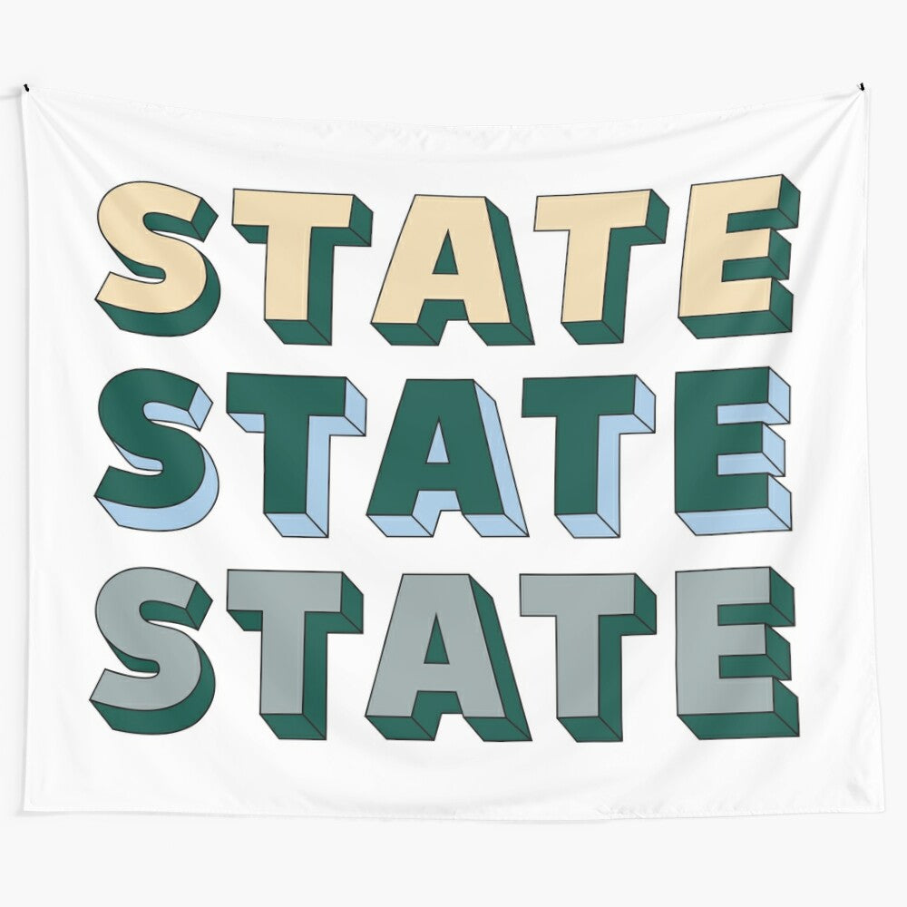 Michigan State inspired tapestry featuring bold state design