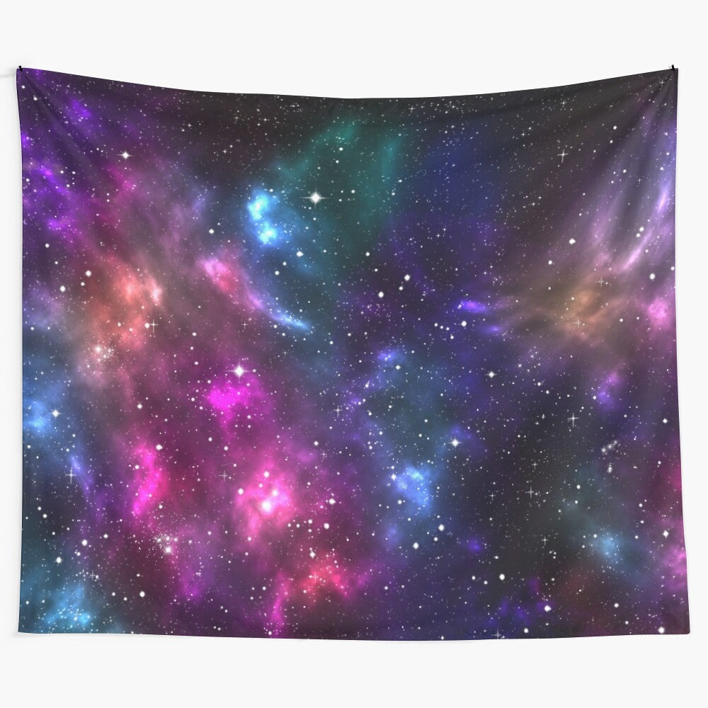 Colorful stardust tapestry showcasing a mesmerizing galaxy and nebula scene