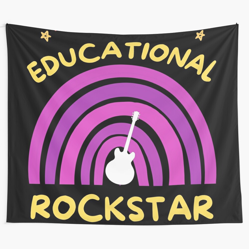 Educational Rockstar Teacher Tapestry